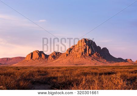 South Of Rock Hound State Park Is This Rock Formation North Of The Florida Mountains, New Mexico.