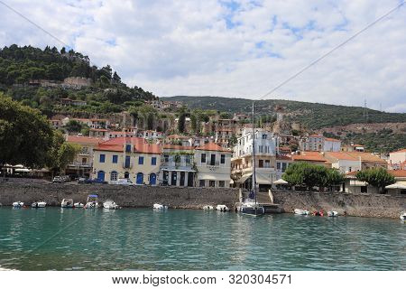 Lepanto, Greece - July 18, 2019: The Port Of The Greek Town