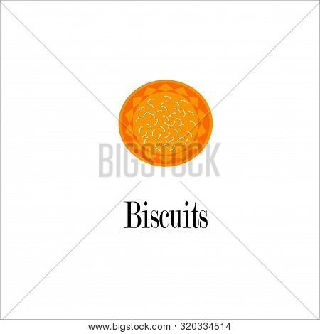 Cheese Chips Cookies Isolated On White Background. Bitten, Broken, Cookie Crumbs. Sweet Food Cookies