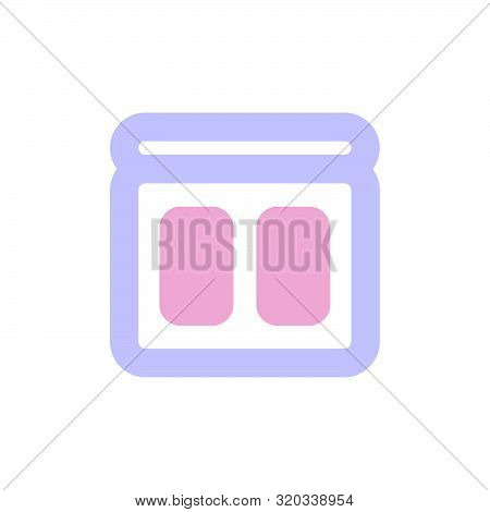 Flat Pink Purple Beauty Makeup Product Icon, Elegant Morandi Color Cosmetic Item, Fashion Accessorie