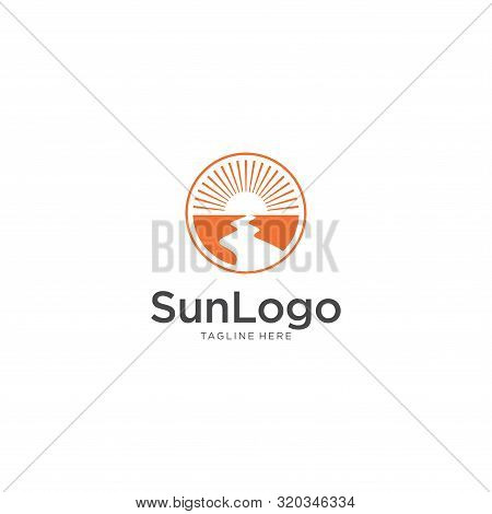 Sun Ilustration Logo Vector Icon Template Design