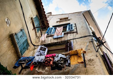 Kapea kivi Street vanhan Rovinj, Kroatia