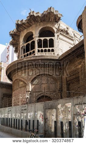 Cairo, Egypt- January 16 2016: Ruined Abandoned Sabil And Kuttab Ruqayya Dudu Historic Building, Loc