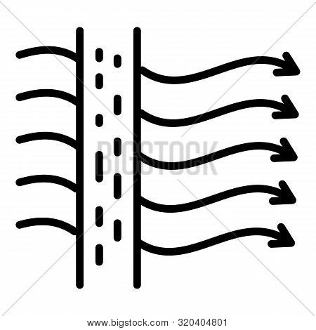 Air Flow Fabric Icon. Outline Air Flow Fabric Vector Icon For Web Design Isolated On White Backgroun