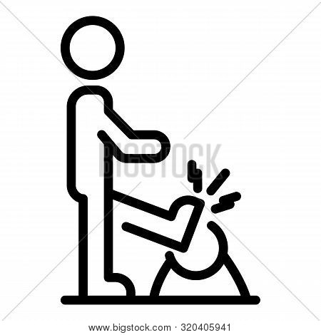 Stop Object Violence Icon. Outline Stop Object Violence Vector Icon For Web Design Isolated On White