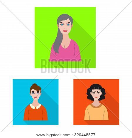Vector Illustration Of Profile And Portrait Icon. Set Of Profile And Profession Vector Icon For Stoc
