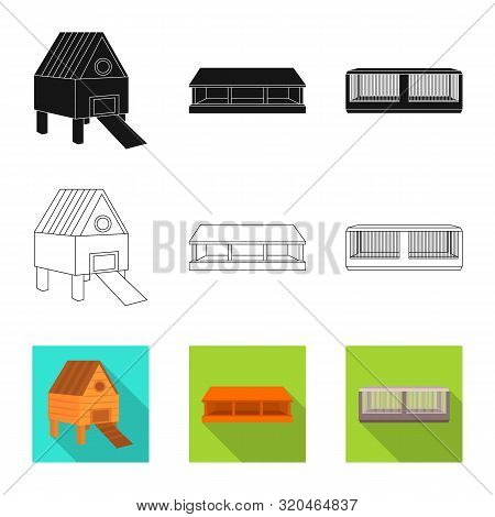 Vector Design Of Countryside And Plant Icon. Set Of Countryside And Farming Stock Symbol For Web.