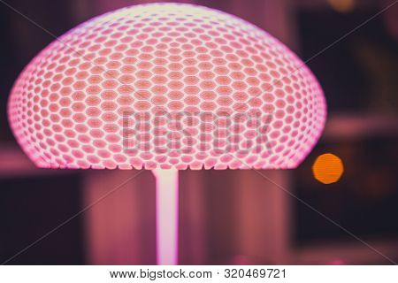 3d Printed Plastic Modern Mushroom-shaped Pink Futuristic Light
