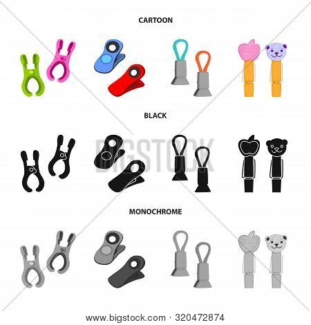 Vector Illustration Of Retro And Pins Symbol. Set Of Retro And Equipment Stock Vector Illustration.
