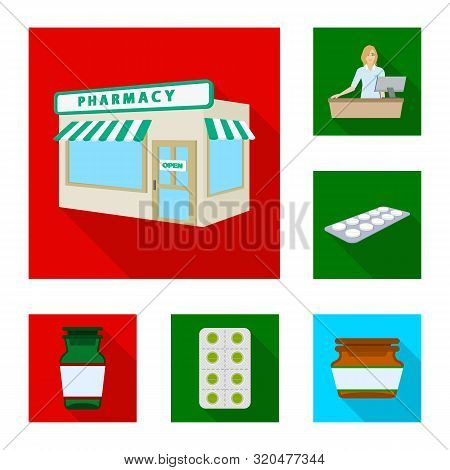 Vector Design Of Hospital And Help Icon. Set Of Hospital And Healthcare Stock Vector Illustration.