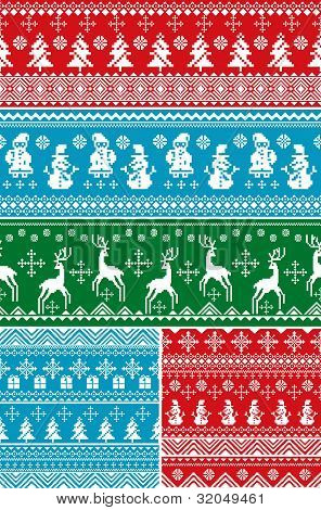 Boże Narodzenie bezszwowe wzory