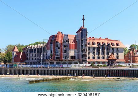 Zelenogradsk, Kaliningrad Region, Russia - June 18, 2019: View Of An Abandoned Ruined Unfinished Hot