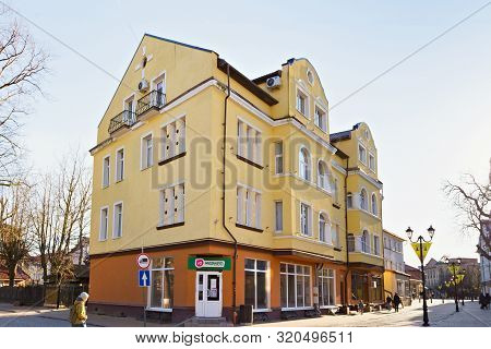 Zelenogradsk, Kaliningrad Region, Russia - April 02, 2019: Old Historical German Building On The Kur