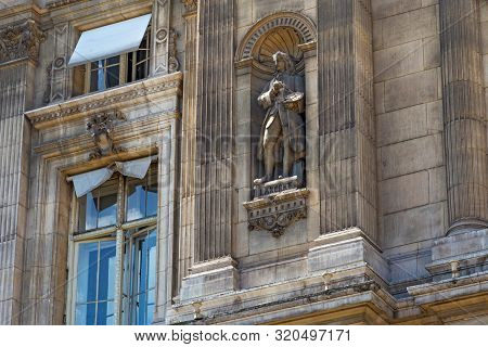 Paris, France - June 23, 2017: Sculpture Of A Famous French Painter Nicolas Lancret (1690-1743) In A