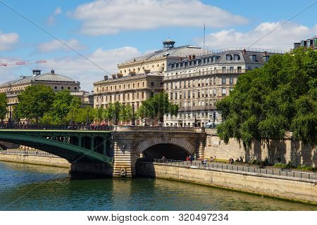 Paris, France - June 23, 2017: View Of The Theatre De La Ville (city Theatre Or Sarah-bernhardt). Is