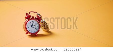 Time Management, Deadline And Urgency Concept. Time Passing Or Running Out. Clock On The Lock, On A 