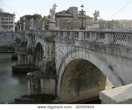 Ponte Saint Angelo In Rome