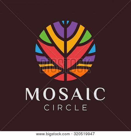 Abstract Mosaic Logo - Vector Illustration On A Dar Background