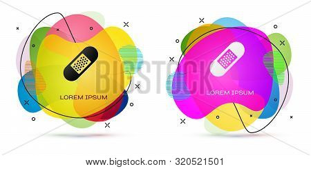 Color Bandage Plaster Icon Isolated On White Background. Medical Plaster, Adhesive Bandage, Flexible