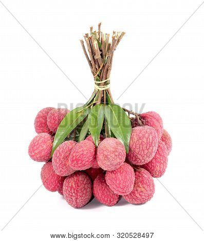 The Lychees Isolated On A White Background