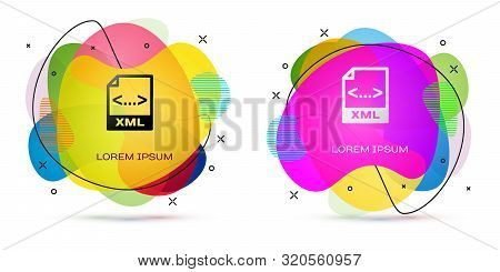 Color Xml File Document. Download Xml Button Icon Isolated On White Background. Xml File Symbol. Abs