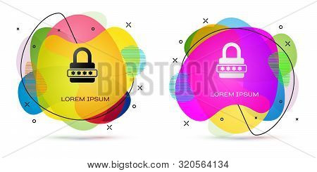 Color Password Protection And Safety Access Icon Isolated On White Background. Lock Icon. Security, 