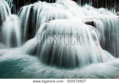 Tad Kuang Si Waterfall In Luang Prabang, Loas