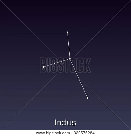 Indus Constellation As It Can Be Seen By The Naked Eye.