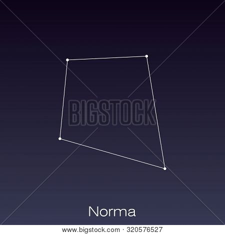 Norma Constellation As It Can Be Seen By The Naked Eye.