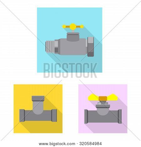 Vector Illustration Of Pipe And Tube Symbol. Set Of Pipe And Pipeline Stock Symbol For Web.
