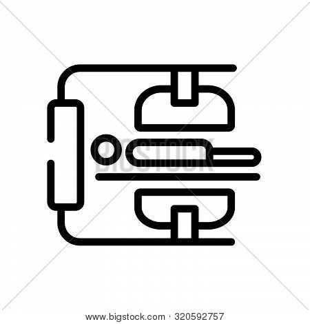 body scan isolated outline vector icon on white background