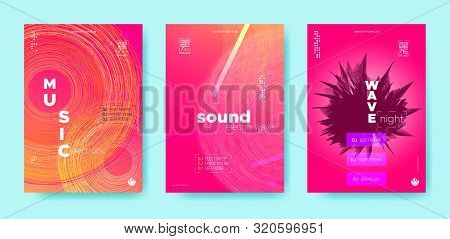 Dj Beats. Wave Fluid. Colorful Music Banner. Neon Electronic Sound Festival. Bright Dj Party. Audio 