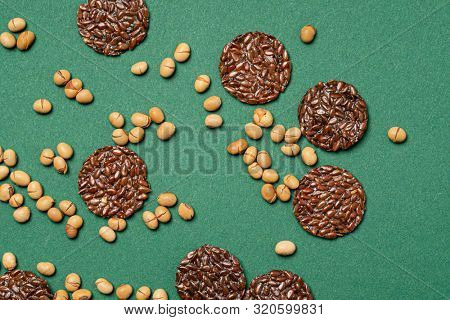 keto flax crackers and soy beans
