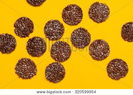 keto flax crackers, top view