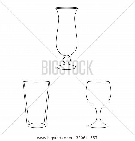 Vector Design Of Dishes And Container Icon. Set Of Dishes And Glassware Stock Vector Illustration.
