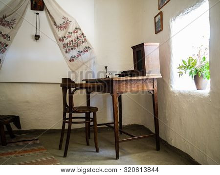 Taman, Russia - August 1, 2019: Different Things In The House Of The Poet Mikhail Lermontov. The Hou