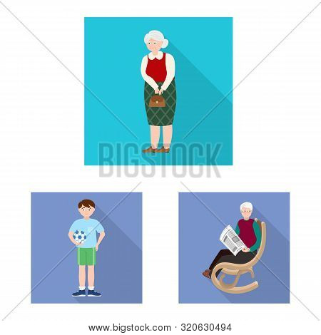 Vector Design Of Generation And Happy Logo. Collection Of Generation And Avatar Vector Icon For Stoc