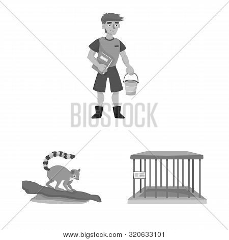 Vector Design Of Zoo And Park Icon. Collection Of Zoo And Animal Stock Vector Illustration.