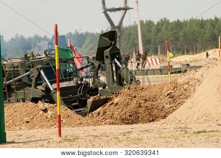 Tyumen, Russia - August 11, 2019: International Army Games. Safe Route Contest. Passage Making By Im