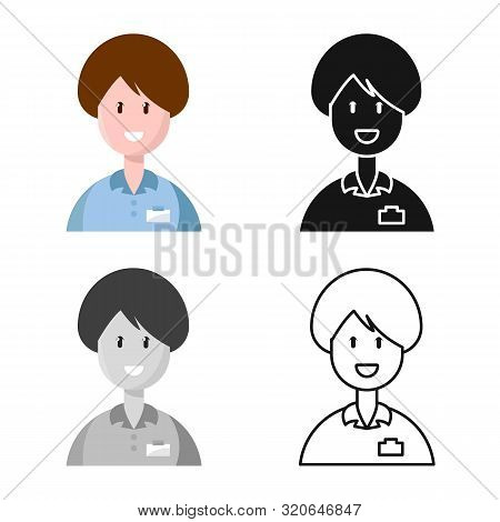 Vector Design Of Doctor And Therapist Logo. Set Of Doctor And Women Vector Icon For Stock.