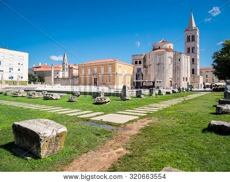 Sainte Mary Cathedral And Saint Donatus Church In Zadar, Croatia