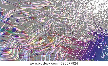 Colorful Grunge Abstract Background, Rainbow Gradient. Stipple Effect. Funny Chaos Art Composition F