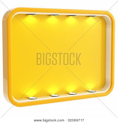 Escaparate de la cartelera al aire libre aislado