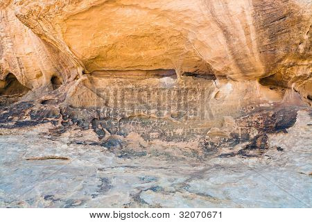 Kalliopiirrokset hiekkakivi Rock Wadi Rum jälkiruoka