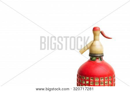Glass Soda Siphon On A White Backgroud