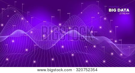 Violet Big Data Analytics. Statistic Background. Big Data Background. Neon Particle Motion. Statisti
