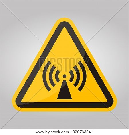 Beware Non-ionizing Radiation Symbol Sign Isolate On White Background,vector Illustration