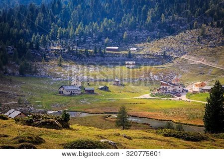 The Beautiful Fanes Plan In The Fanes-sennes-braies Natural Park