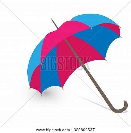 Multi-colored Umbrella Lies On The Floor, A Symbol Of Autumn