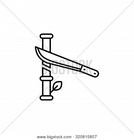 Machete Line Icon. Element Of Jungle For Mobile Concept And Web Apps Illustratio